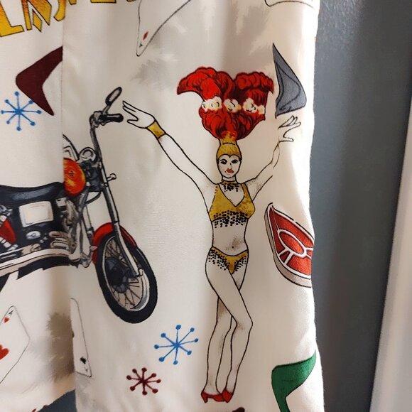 Harley Davidson Tori Richard Sleeveless Button Front Shirt Women's XL Showgirls - Picture 3 of 11